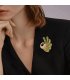 XSB128 - Green Peacock Saree Brooch